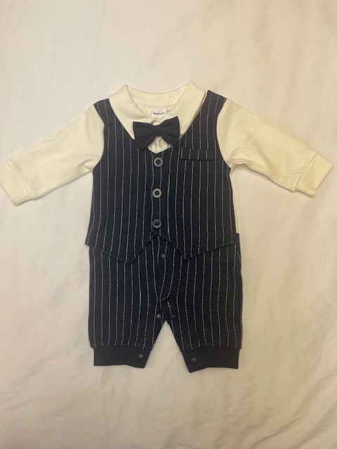 Baby Boy Navy Suit with Bowtie